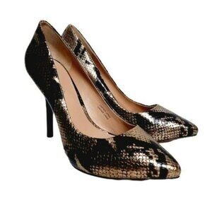 VIA SPIGA - NWOT Golden Brown Snake Skin Pattern High Heel Sz 9 M